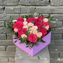 Цветочная композиция из Розы в коробке #REPLACE_PRED# Шугарово