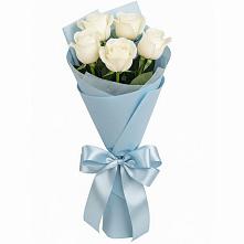 Букет 5 Белых роз Проуд #REPLACE_PRED# Шугарово