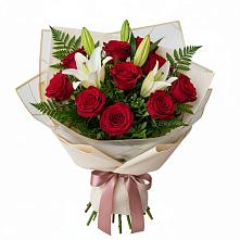 Букет цветов из:  Лилии и Розы #REPLACE_PRED# Шугарово