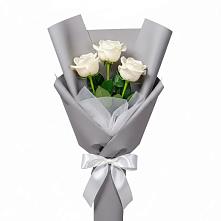 Букет 3 белые розы #REPLACE_PRED# Шугарово