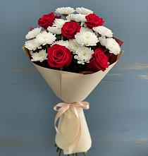 Букет цветов из:  Розы и Хризантемы в Шугарово