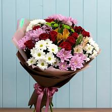 Букет цветов из:  Розы, Хризантемы и Альстромерии #REPLACE_PRED# Шугарово