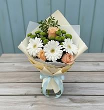 Букет цветов из:  Герберы, Розы и Хризантемы #REPLACE_PRED# Шугарово