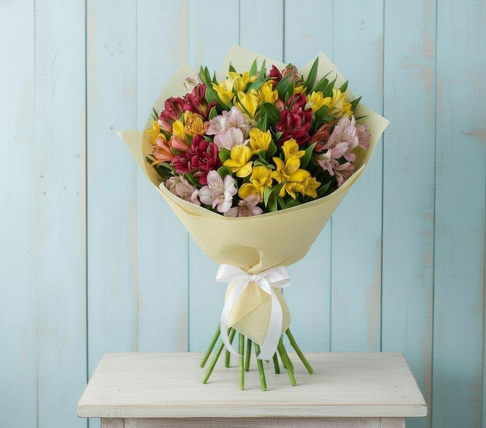 Букет цветов из: Альстромерии в Шугарово